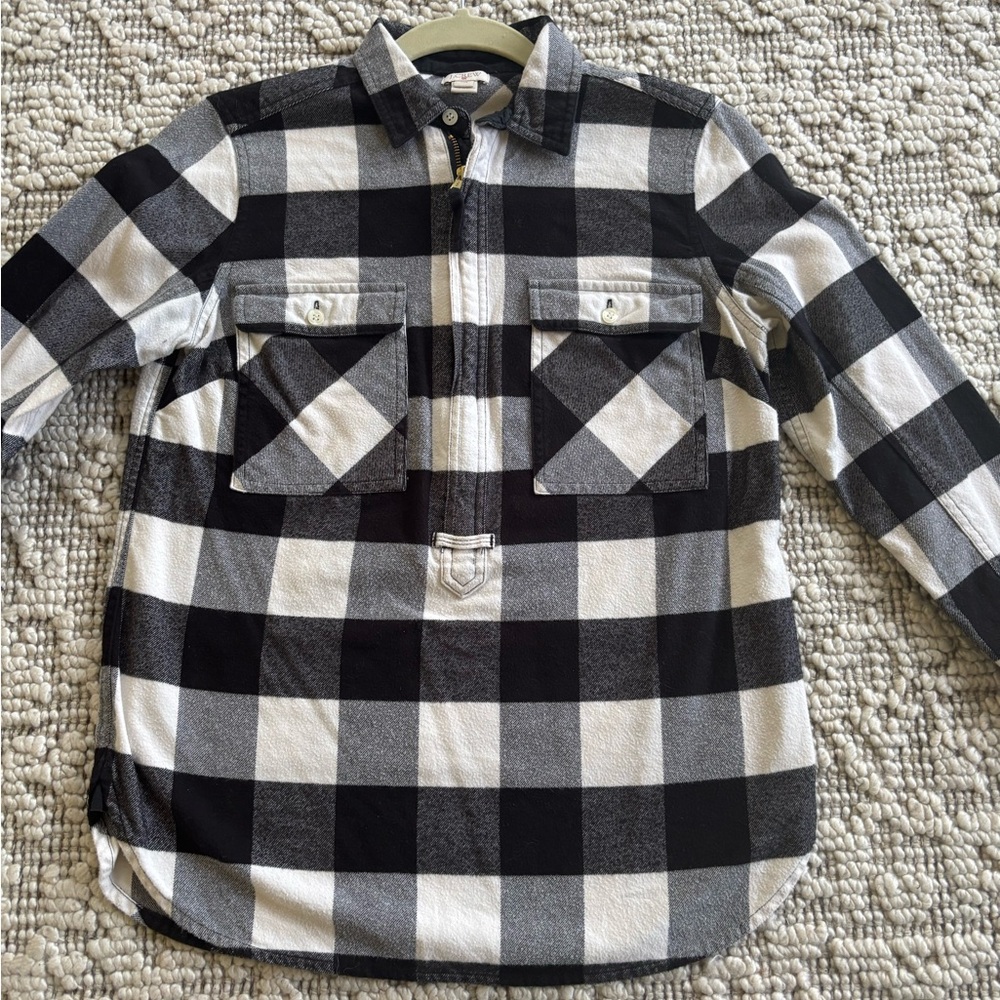 Black and White Plaid Shirt